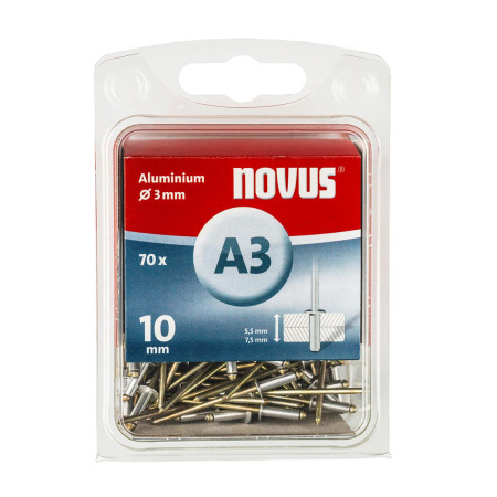 NOVUS Alu-niitti A3x10mm 70kpl
