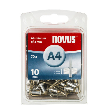 NOVUS Alu-niitti A4x10mm 70kpl