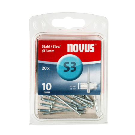 NOVUS Teräsniitti S3x10mm 20kpl