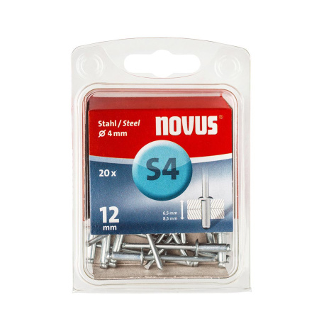 NOVUS Teräsniitti S4x12mm 20kpl