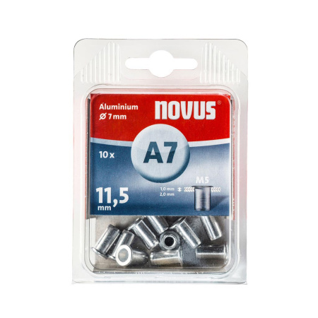 NOVUS Teräs-niittimutteri S7xM5 10kpl