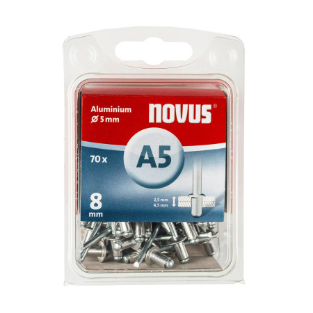 # NOVUS Alu-niitti A5x8mm 70kpl