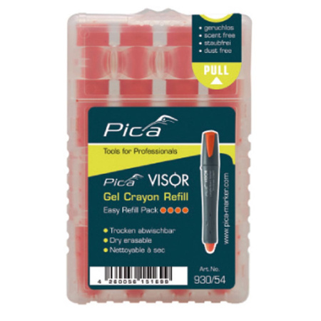 PICA Visor geeliliitu oranssi 4 KPL/PKT Dry-Erase