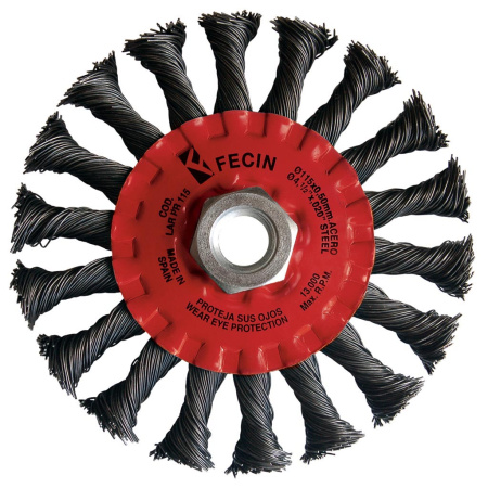 FECIN pyöröteräsharja 115 x 25 mm punottu, M14