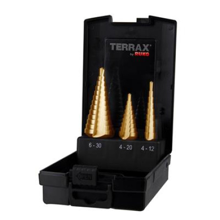 TERRAX porrasporasarja 4-12/4-20/4-30mm HSS-TiN A101126TRO