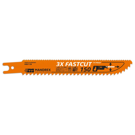 MANDREX Puukkosahanterä 3 X Fastcut CO8, puulle MANFAST