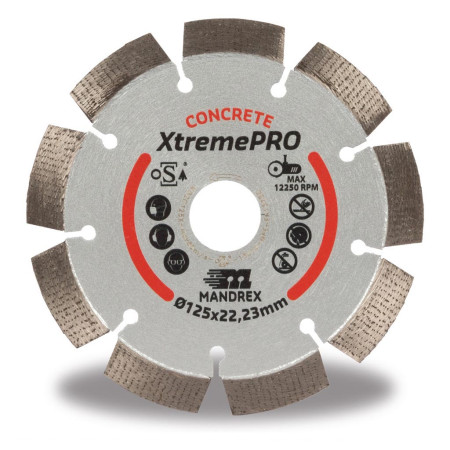 MANDREX XtremePRO 125mm timanttilaikka betonille MDZC125X