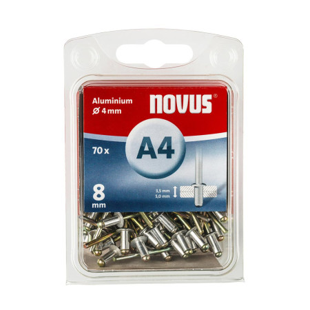 NOVUS Alu-niitti A4x8mm 70kpl N045-0032