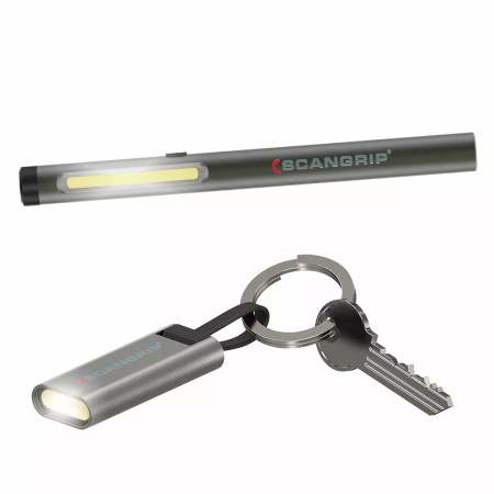 SCANGRIP LED-kynävalo + LED-avaimenperävalo + USB latausjohto