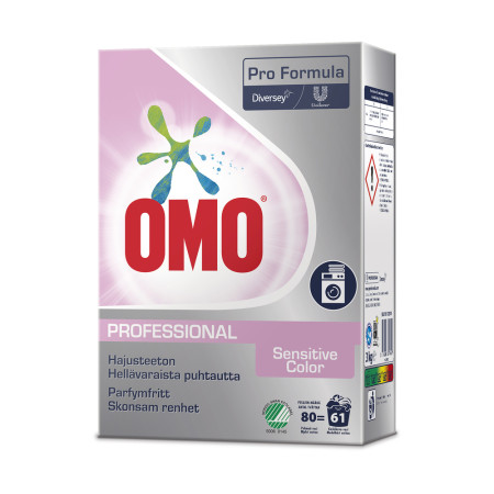 Omo Pro Formula Sensitive Color 3kg Hajusteeton, tiivistetty pyykinpesujauhe 101102514