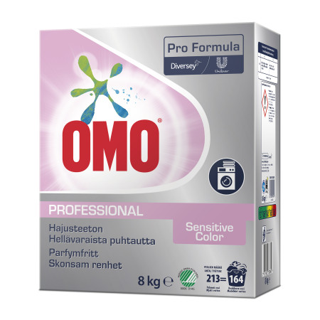 Omo Pro Formula Sensitive Color 8kg Hajusteeton, tiivistetty pyykinpesujauhe 101102533