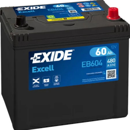 EB604 EXIDE EXCELL 60AH 230X173X222 -/+ 480A 1815-EB604