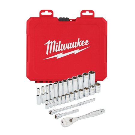 HYLSYSARJA RÄIKÄLLÄ 1/4" MM 28KPL, Milwaukee