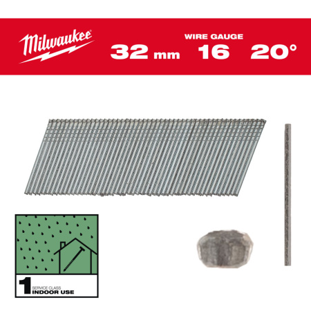 NAULAT 16G 20° PIENI KANTA 2000P, Milwaukee