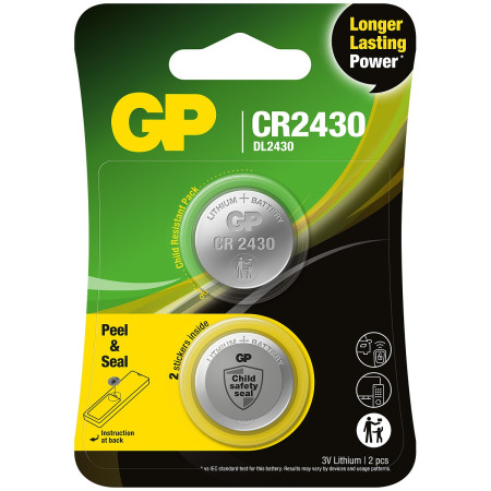 NAPPIPARISTO 3V CR2430 LITHIUM 2KPL GPCR2430-C2
