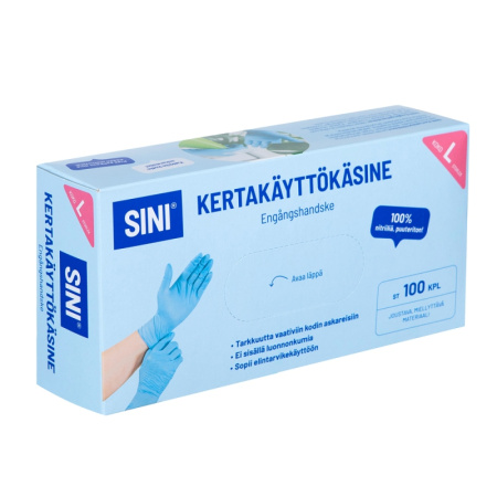 Kertakäyttökäsine L,  100kpl/pkt