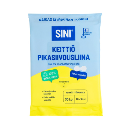 Keittiö kostea pikasiivousliina 30 kpl