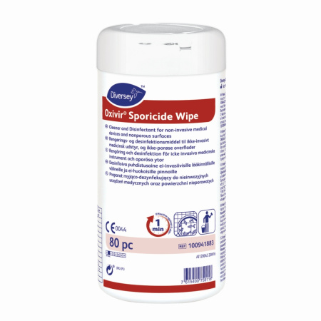 DI OXIVIR SPORICIDE WIPE 12X80PC W4149