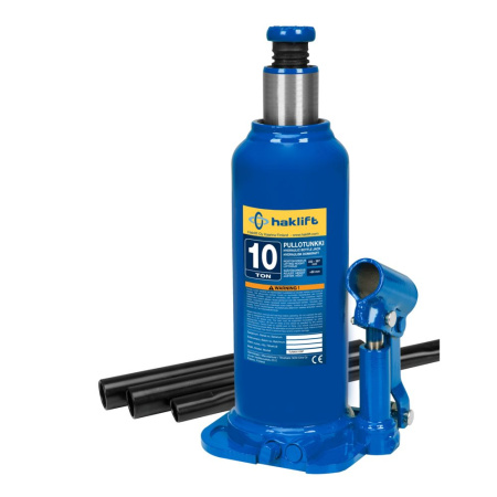 Pullotunkki 10,0 t, Pienin korkeus 230 mm, Nostokorkeus 150 mm + säätökorkeus 80 mm, Maalattu, sinin
