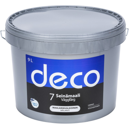DECO SEINÄMAALI 9L MAALARINVALKOINEN 7