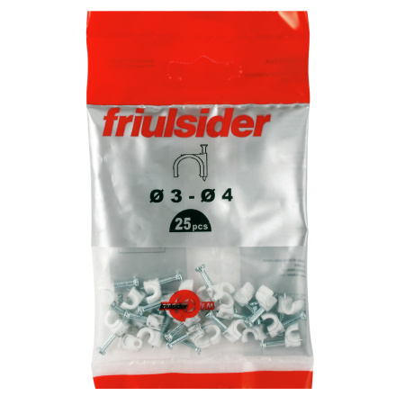 NAULAKIINNIKE 3-4 MM KAAPELILLE 25 KPL