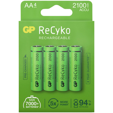 LADATTAVA PARISTO 1,2V AA 2100MAH RECYKO 4KPL