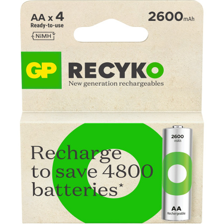 LADATTAVA PARISTO 1,2V AA 2600MAH RECYKO 4KPL