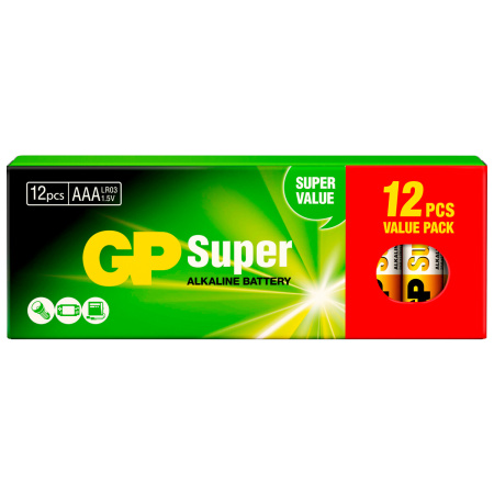 PARISTO 1,5V AAA/LR03 SUPER ALKALINE 12KPL