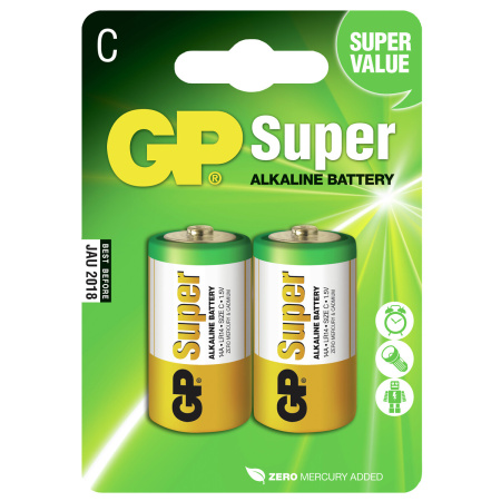 PARISTO 1,5V C/LR14 SUPER ALKALINE 2KPL