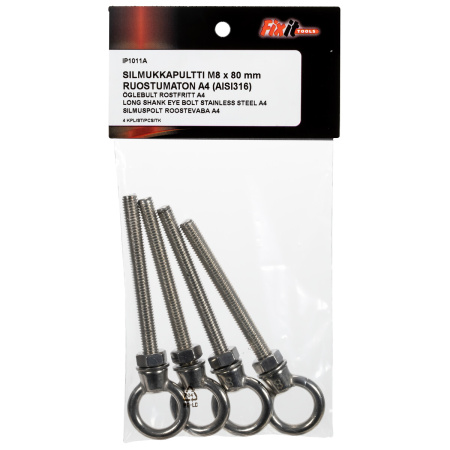 SILMUKKAPULTTI M8X80MM A4 4KPL