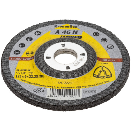 HIOMALAIKKA ALU 125X6X22,23 A46 N