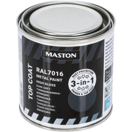 METALLI-JA RUOSTEENESTOMAALI 250ML T.HARMAA RAL701
