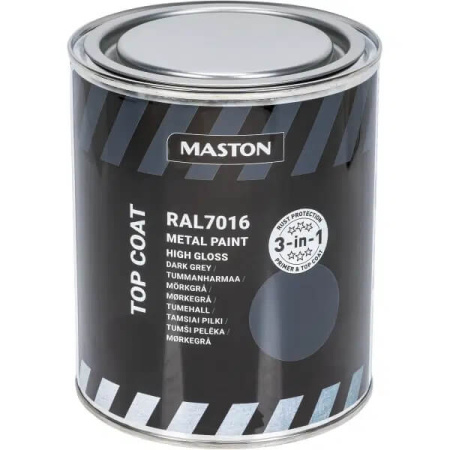 METALLI-JA RUOSTEENESTOMAALI 750ML T.HARMAA RAL701