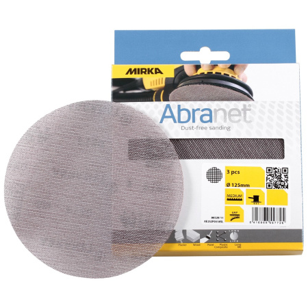 HIOMAPYÖRÖT 125MM ABRANET 3kpl/pkt, MIRKA
