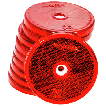 HEIJASTIN PYÖREÄ 61MM PUN. KIINN.REIÄT 10 KPL