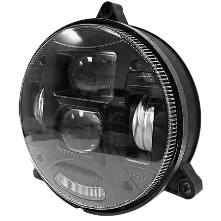 AJOVALO LED PYÖREÄ 132MM 3-PISTE MUSTA