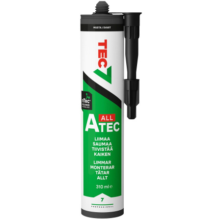 A-TEC LIIMA-JA TIIVISTYSMASSA 310ML MUSTA