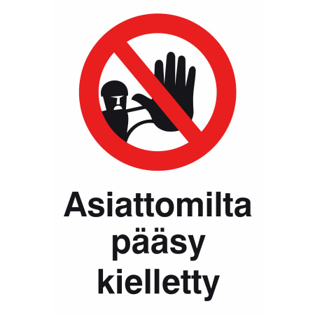 OPASTE 200X300 ASIATTOMILTA PÄÄSY KIELLETTY, MUOVI