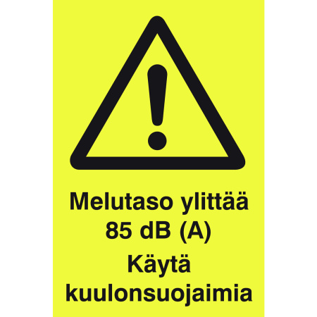 OPASTE 200X300 MELUTASO YLITTÄÄ 85DB KÄYTÄ KUULOSU