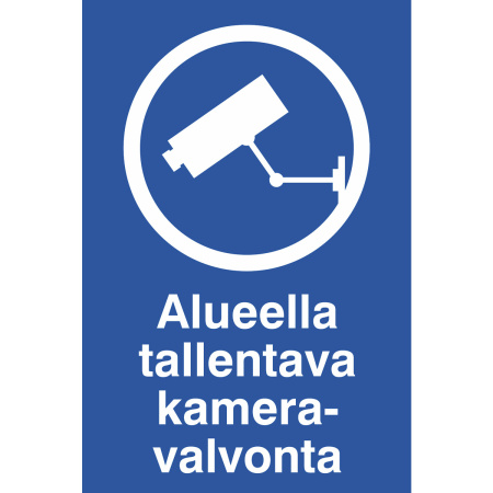 OPASTE 200X300 ALUEELLA TALLENTAVA KAMERAVALVONTA,
