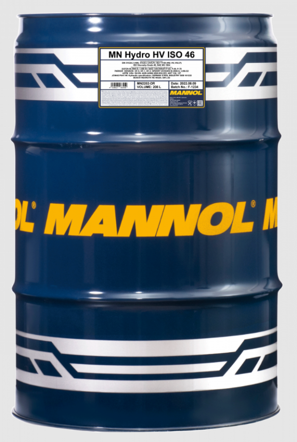MANNOL HYDRO HV ISO 46 208L 1000MN2202-DRUM