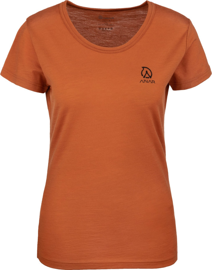 Galda women merino t-shirt, Orange GALDA20