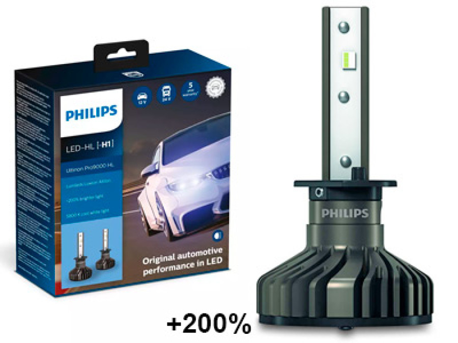 POLTTIMOPARI PHILIPS LED H1 ULTINON PRO9000 HL 10-11258U90CWX2