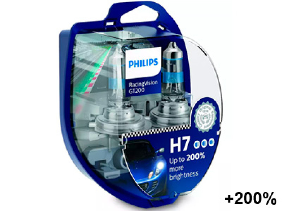 POLTTIMOPARI PHILIPS H7 12V RACINGVISION GT200 BLISTER 10-12972RGTS2