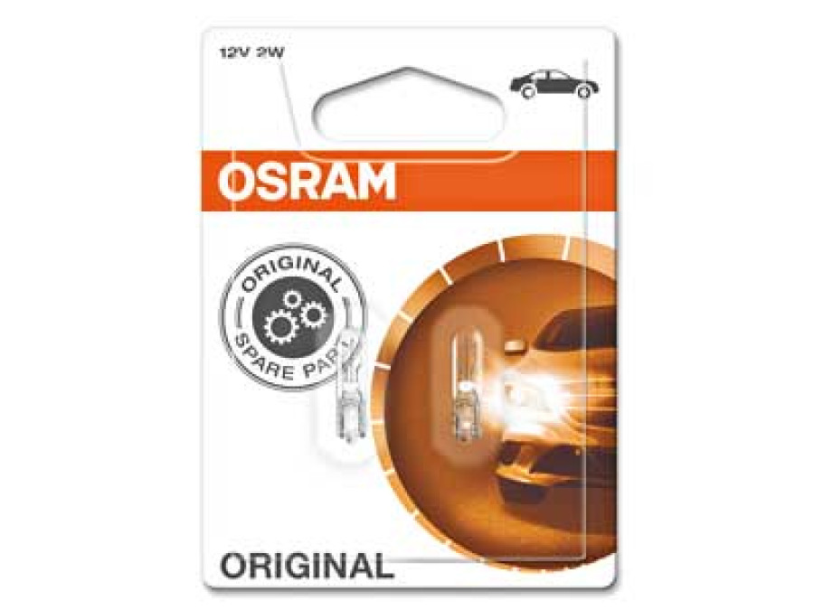 OSRAM ORIGINAL 12V 2W W2X4,6D DOUBLE BLISTER 10-2722-02B