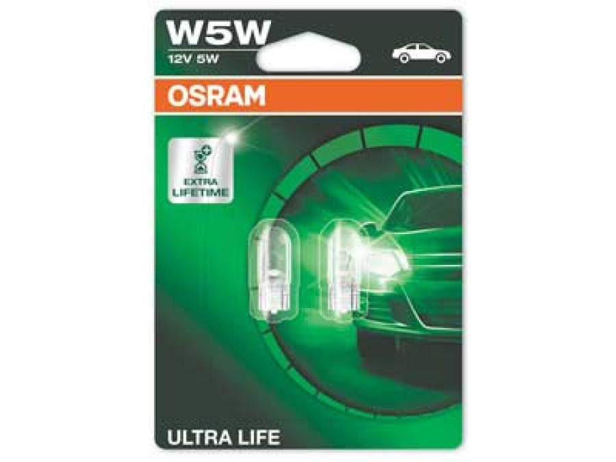 OSRAM ULTRA LIFE 12V W5W DOUBLE BLISTER 10-2825ULT-02B