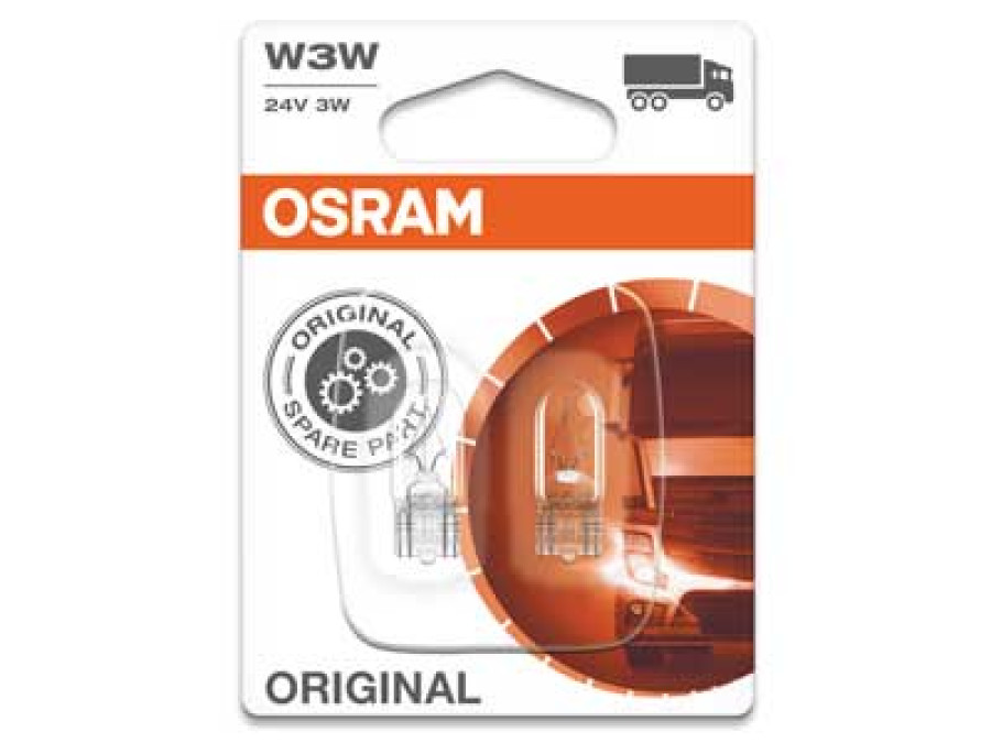 OSRAM ORIGINAL 24V W3W DOUBLE BLISTER 10-2841-02B