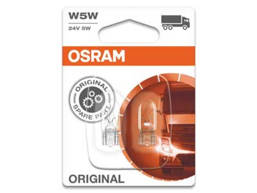OSRAM ORIGINAL 24V W5W DOUBLE BLISTER 10-2845-02B