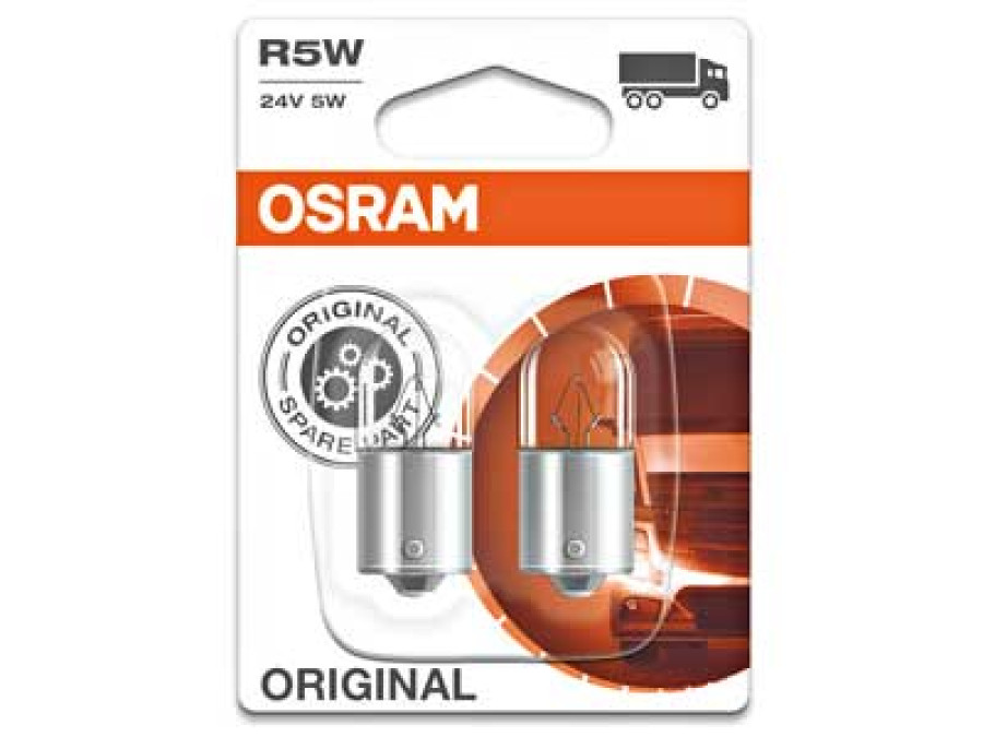 OSRAM ORIGINAL 24V R5W DOUBLE BLISTER 10-5627-02B