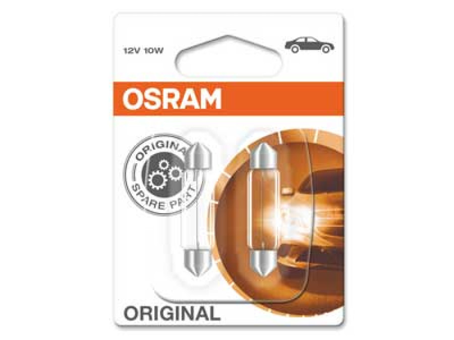 OSRAM ORIGINAL 12V C10W DOUBLE BLISTER 10-6411-02B